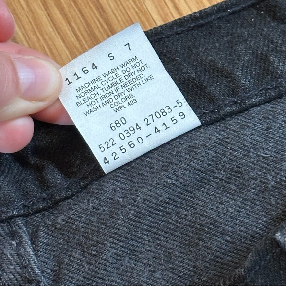 VINTAGE Levis Jeans Mens 33x30 Black 560 Loose Fit Tapered Leg Orange Tab USA - Picture 6 of 8